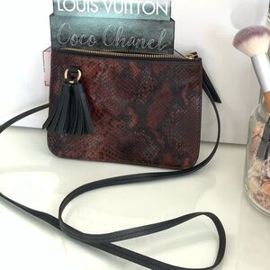 & other stories snake embossed crossbody bag